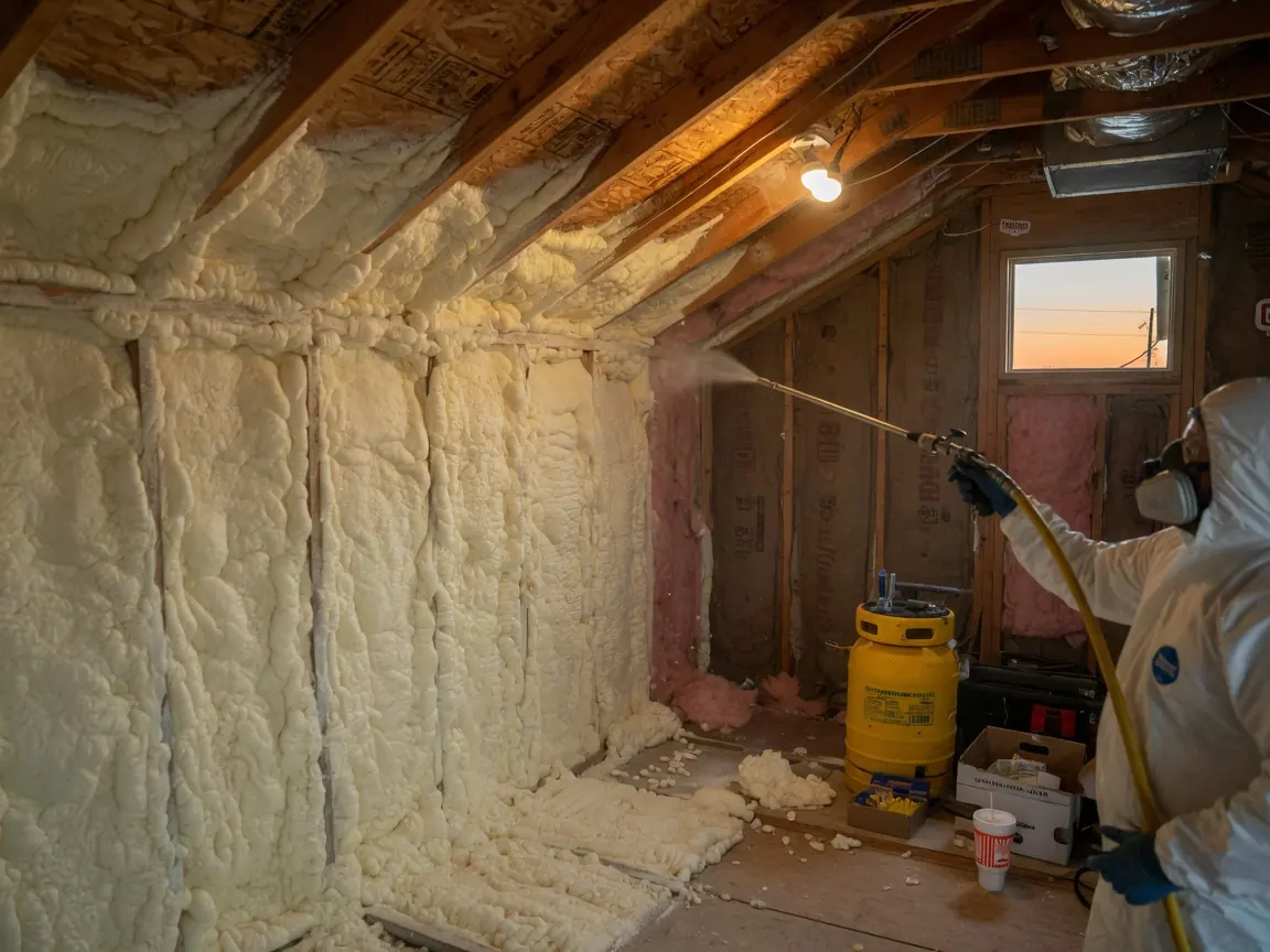 Spray foam insulation project in Sand Springs, OK