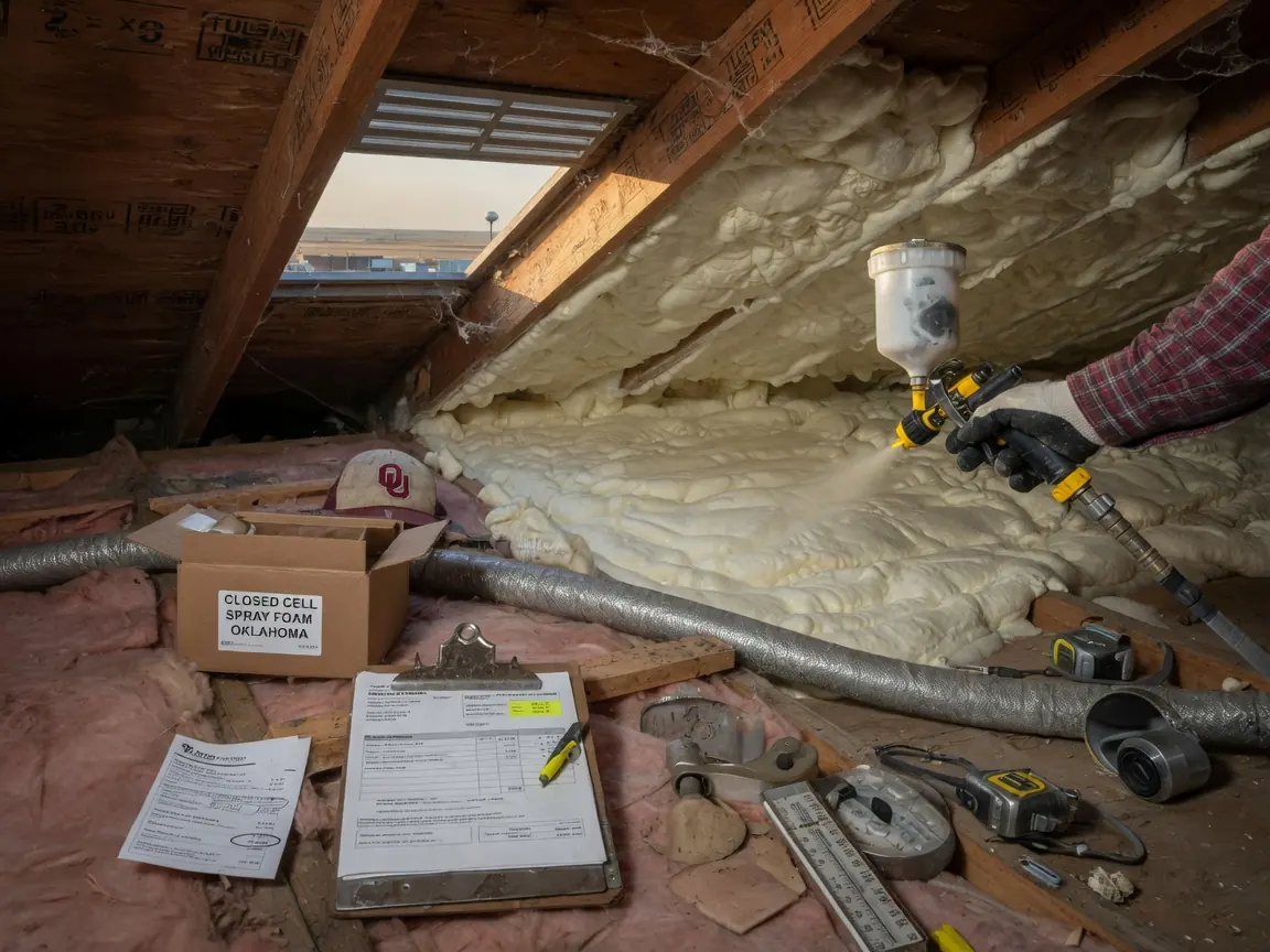 Spray foam insulation project in Broken Arrow, OK